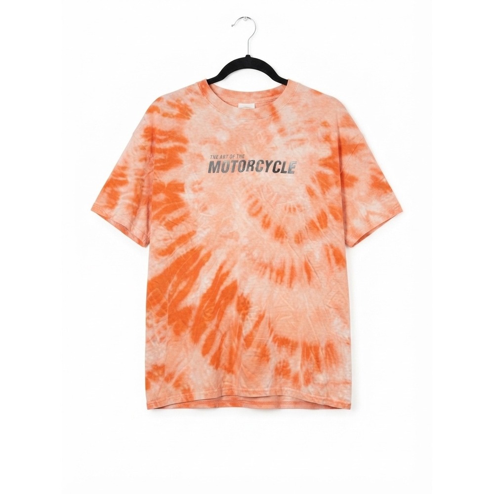 Guggenheim Museum The Art of the Motorcycle Tie Dye‎ Shirt Orange Mens XL USA